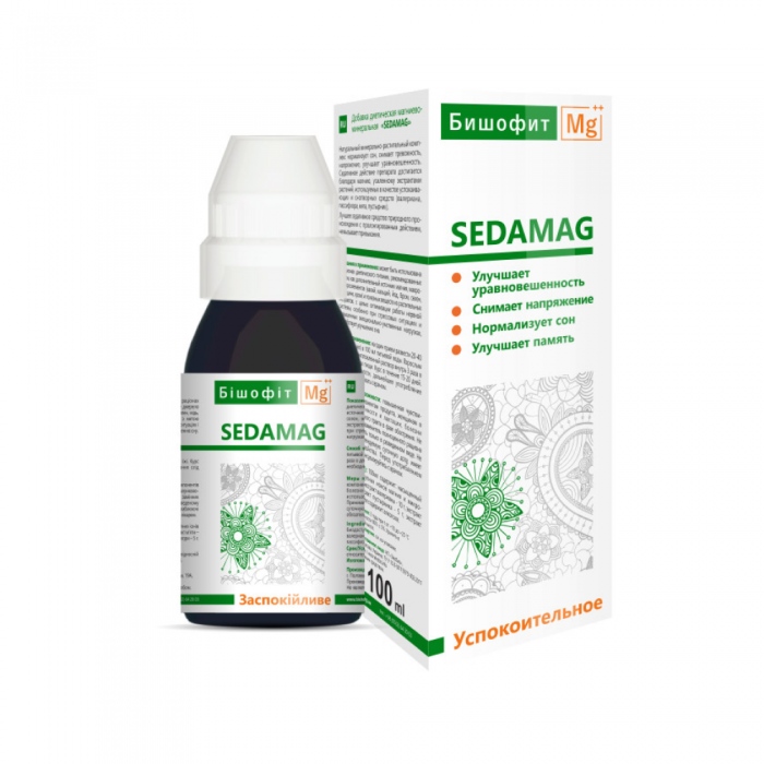 Sedamag Мінерально-рослинна добавка седативної дії Бішофіт Mg++
