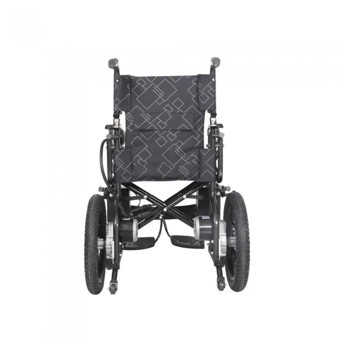 Складана електрична коляска для інвалідів з підголовником MIRID D6036C. Літієва батарея – 20аг.